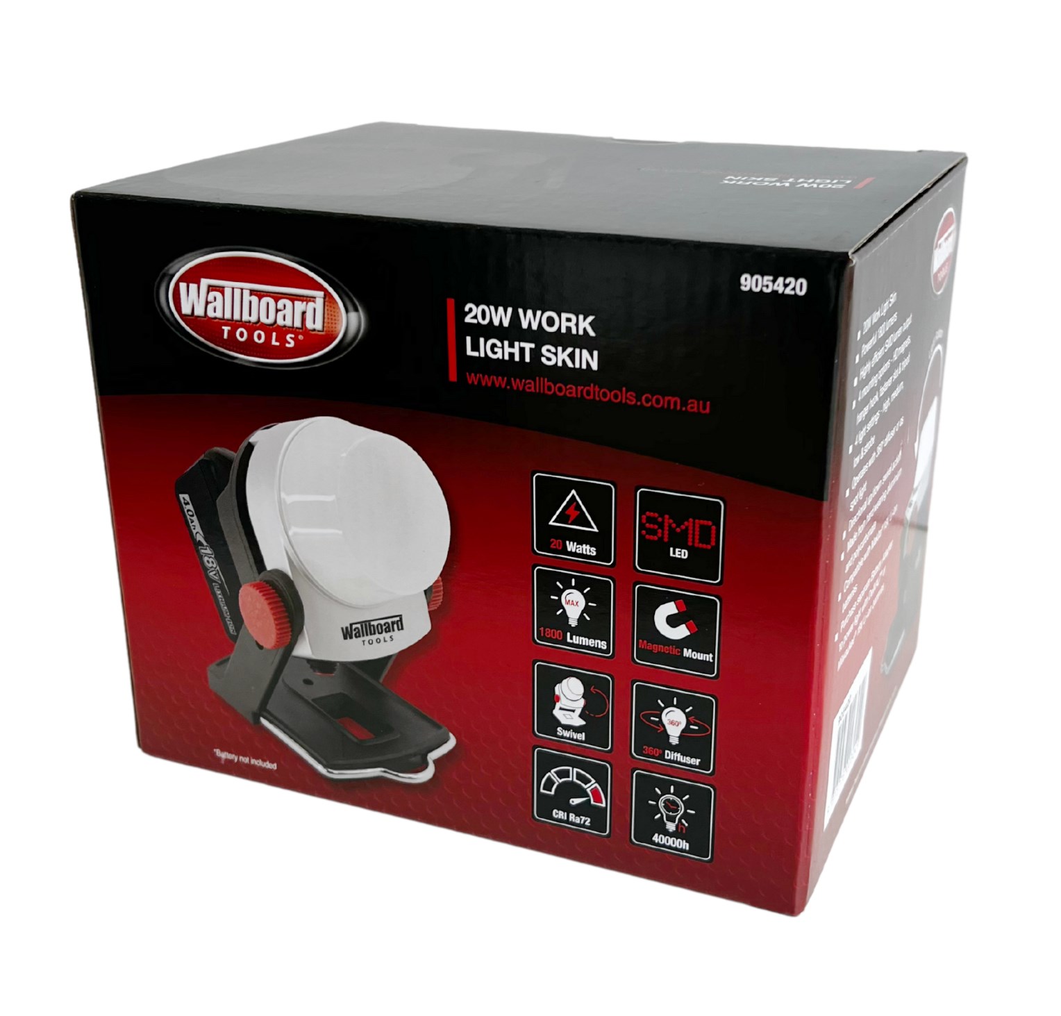 wallboard 20 watt 18v worklight skin - battery not included